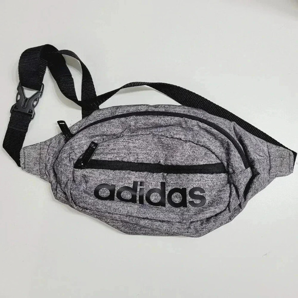 Adidas Gray Waist Fanny Pack 100% Recycled Polyester Adjustable Strap  10CT - Picture 1 of 9